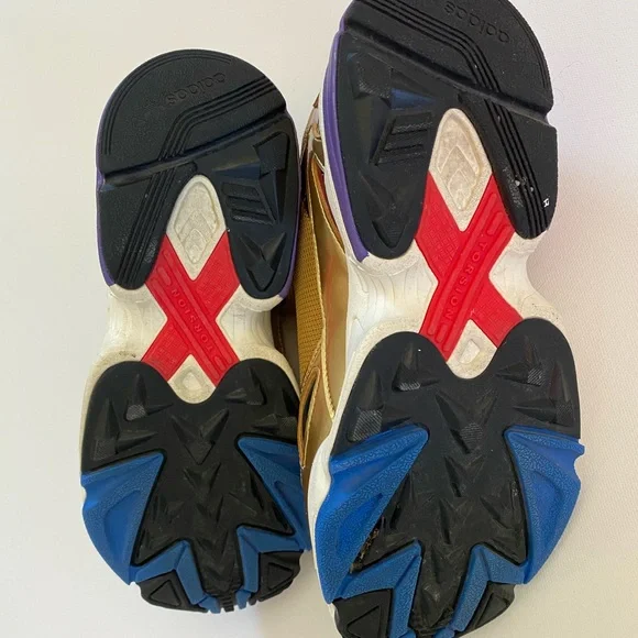 ADIDAS Falcon Gold Metallic Womens Shoe - US 8 - Picture 2 of 4